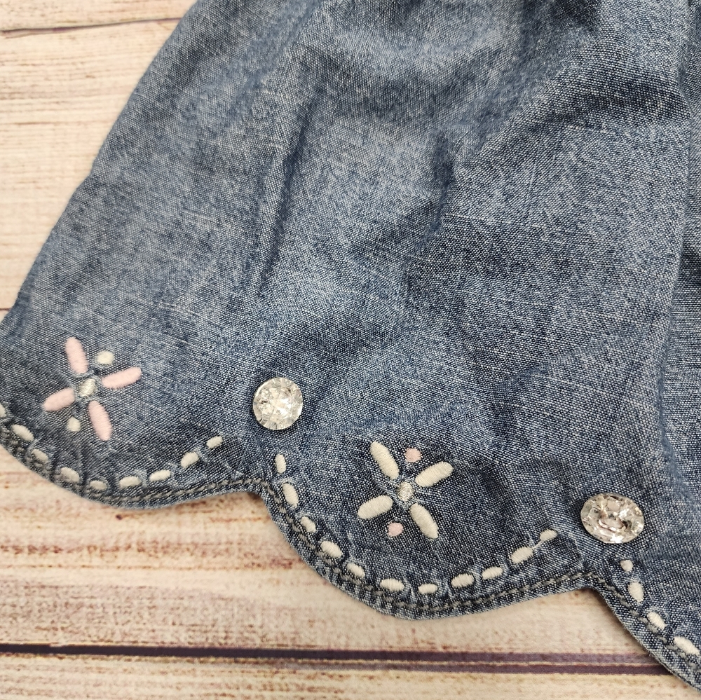 Gymboree Embellished Denim Blue Skirt - Picture 3 of 5